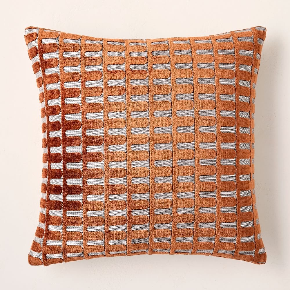 West Elm | Cut Velvet Archways Pillow Cover | 20” x 20”